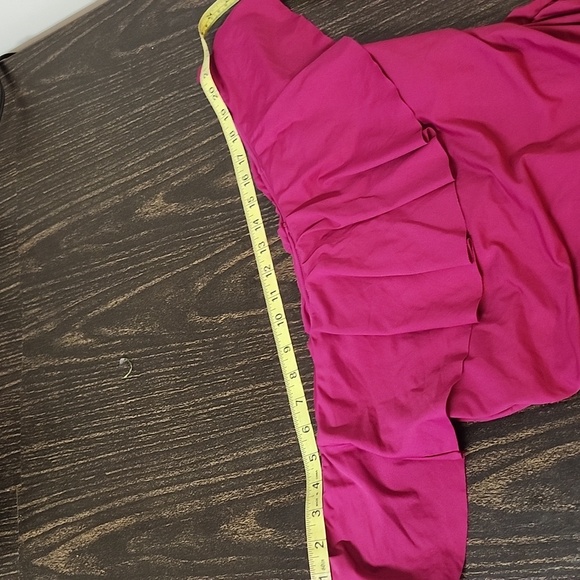 La Blanca Off the Shoulder One-Piece Swimsuit burgundy wine Size 14 - Picture 6 of 9